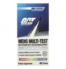 GAT, Mens Multi + Test, High Potency, 60 Tablets
