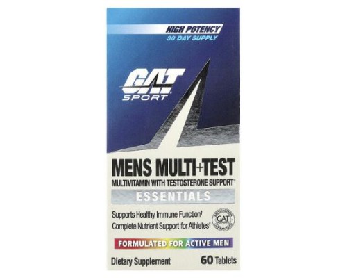 GAT, Mens Multi + Test, High Potency, 60 Tablets GAT, Mens Multi + Test, High Potency, 60 Tablets