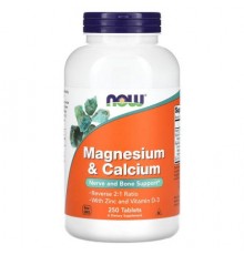 NOW Foods, Magnesium & Calcium, 250 Tablets