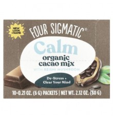 Four Sigmatic, Calm, Organic Cacao Mix with Reishi Mushroom, 10 Packets, 0.21 oz (6 g) Each
