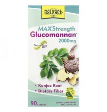 Natural Balance, Glucomannan™, Maximum Strength, 90 Capsules (666 mg per Capsule)