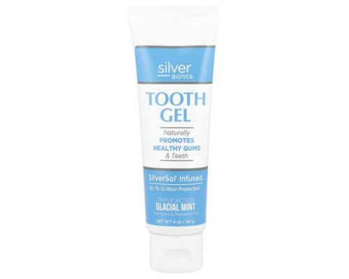American Biotech Labs, Silver Biotics®, Tooth Gel, Glacial Mint, 4 oz (114 g) American Biotech Labs, Silver Biotics®, Tooth Gel, Glacial Mint, 4 oz (114 g)