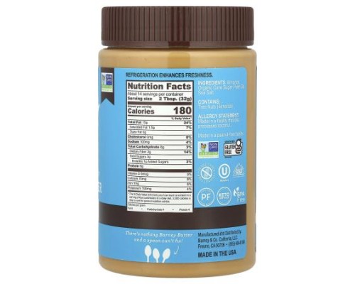 Barney Butter, Almond Butter, Smooth, 16 oz (454 g) Barney Butter, Almond Butter, Smooth, 16 oz (454 g)