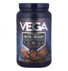 Vega, Plant-Based Protein, Performance Protein + Recovery, Creamy Chocolate, 1 lb 13.5 oz (837 g)