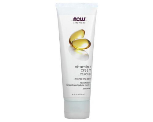 NOW Foods, Solutions, Vitamin E Cream, 28,000 IU, 4 fl oz (118 ml)