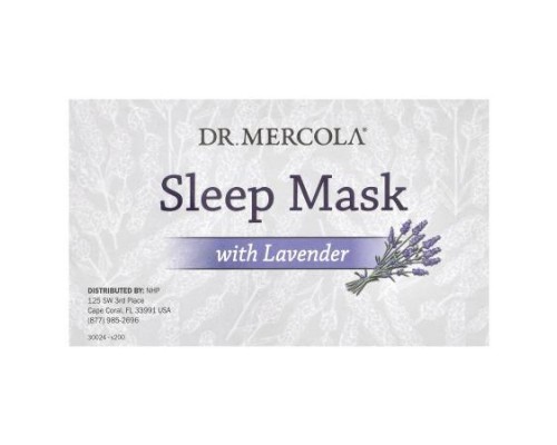 Dr. Mercola, Sleep Mask with Lavender, 1 Mask Dr. Mercola, Sleep Mask with Lavender, 1 Mask