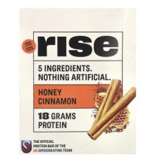 Rise Bar, Protein Bar, Honey Cinnamon, 12 Bars, 2.1 oz (60 g) Each