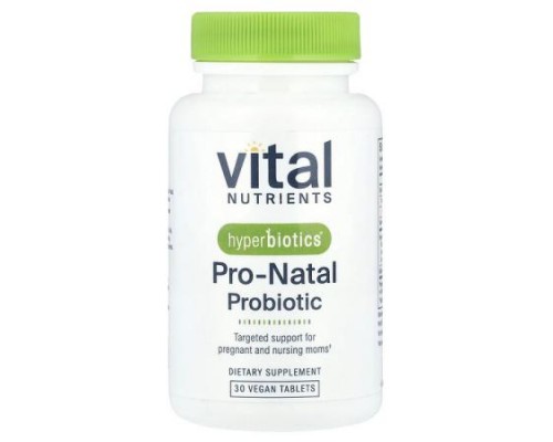 Vital Nutrients, Hyperbiotics®, Pro-Natal Probiotic, 30 Vegan Tablets