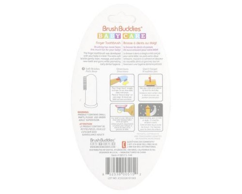 Brush Buddies, Baby Care, Finger Toothbrush, 0-3 Yrs, 1 Finger Toothbrush Brush Buddies, Baby Care, Finger Toothbrush, 0-3 Yrs, 1 Finger Toothbrush