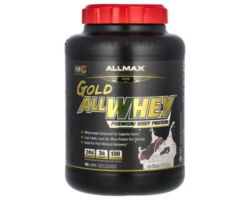 ALLMAX, GOLD ALLWHEY®, Premium Whey Protein, Cookies & Cream, 5 lbs (2.27 kg) ALLMAX, GOLD ALLWHEY®, Premium Whey Protein, Cookies & Cream, 5 lbs (2.27 kg)