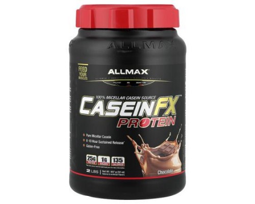 ALLMAX, Casein-FX™, 100% Casein Micellar Source Protein, Chocolate, 2 lbs (907 g) ALLMAX, Casein-FX™, 100% Casein Micellar Source Protein, Chocolate, 2 lbs (907 g)