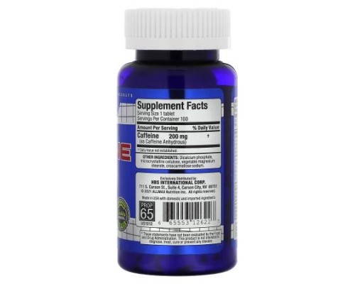 ALLMAX, Essentials, Caffeine, 200 mg, 100 Tablets ALLMAX, Essentials, Caffeine, 200 mg, 100 Tablets