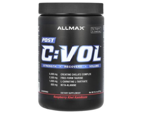 ALLMAX, C:VOL™, Post, Raspberry Kiwi Kamikaze, 13.2 oz (375 g) ALLMAX, C:VOL™, Post, Raspberry Kiwi Kamikaze, 13.2 oz (375 g)