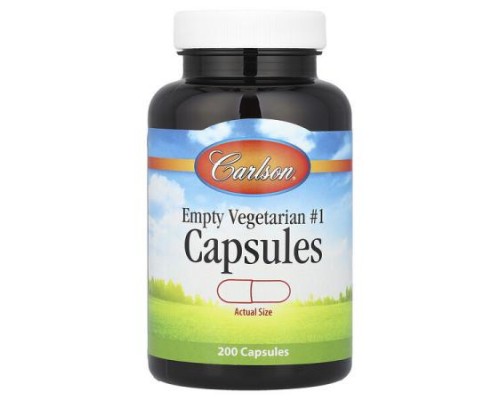 Carlson, Empty Vegetarian #1 Capsules, 200 Capsules Carlson, Empty Vegetarian #1 Capsules, 200 Capsules
