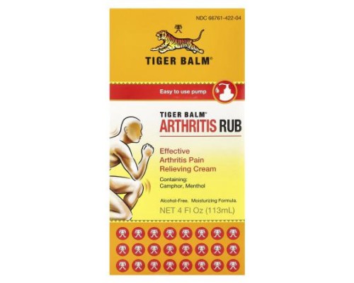 Tiger Balm, Arthritis Rub, Alcohol-Free, 4 fl oz (113 ml) Tiger Balm, Arthritis Rub, Alcohol-Free, 4 fl oz (113 ml)