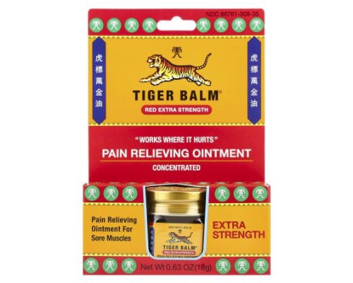 Tiger Balm, Pain Relieving Ointment, Extra Strength, 0.63 oz (18 g) Tiger Balm, Pain Relieving Ointment, Extra Strength, 0.63 oz (18 g)