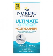 Nordic Naturals, Ultimate Omega + Curcumin, 60 Soft Gels