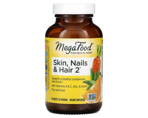 MegaFood, Skin, Nails & Hair 2, 90 Tablets MegaFood, Skin, Nails & Hair 2, 90 Tablets
