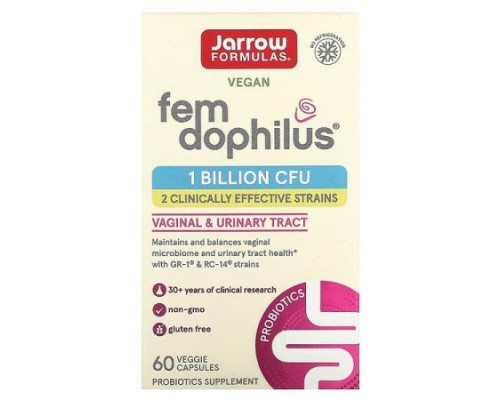 Jarrow Formulas, Vegan Fem Dophilus, 1 Billion CFU , 60 Veggie Capsules
