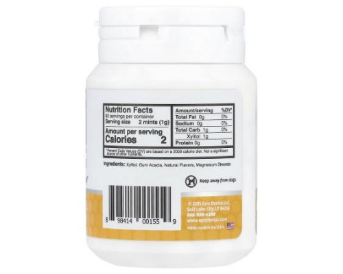 Epic Dental, Xylitol Mints, Sugar-Free, Fresh Fruit, 180 Pieces Epic Dental, Xylitol Mints, Sugar-Free, Fresh Fruit, 180 Pieces