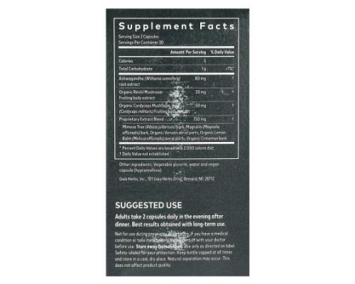 Gaia Herbs, Adrenal Health®, Nightly Restore, 60 Vegan Liquid Phyto-Caps®