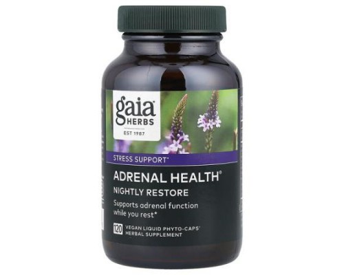 Gaia Herbs, Adrenal Health®, Nightly Restore, 120 Vegan Liquid Phyto-Caps