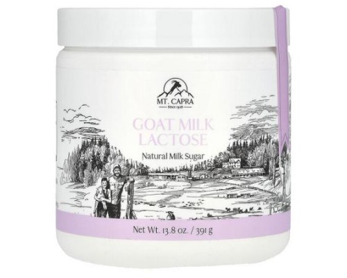 Mt. Capra, Goat Milk Lactose, 13.8 oz (391 g) Mt. Capra, Goat Milk Lactose, 13.8 oz (391 g)