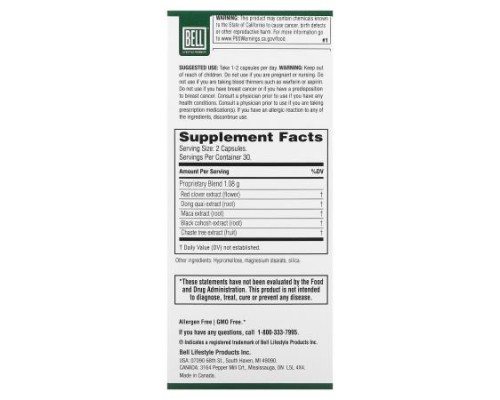 Bell Lifestyle, Menopause Combo, 60 Veggie Capsules Bell Lifestyle, Menopause Combo, 60 Veggie Capsules