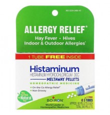 Boiron, Histaminum Hydrochloricum 30C, 3 Tubes, 80 Meltaway Pellets Each
