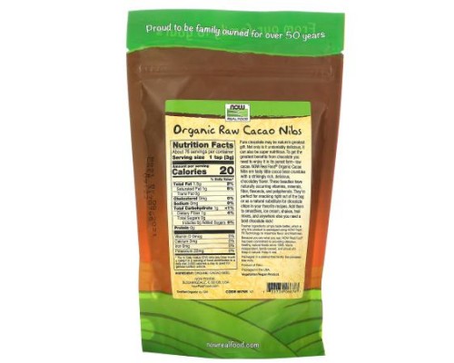 NOW Foods, Real Food, Organic Raw Cacao Nibs, 8 oz (227 g) NOW Foods, Real Food, Organic Raw Cacao Nibs, 8 oz (227 g)