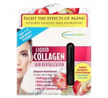 Applied Nutrition, Liquid Collagen, Skin Revitalization, Tropical Strawberry & Kiwi, 10 Liquid-Tubes, 3.35 fl oz (100 ml)