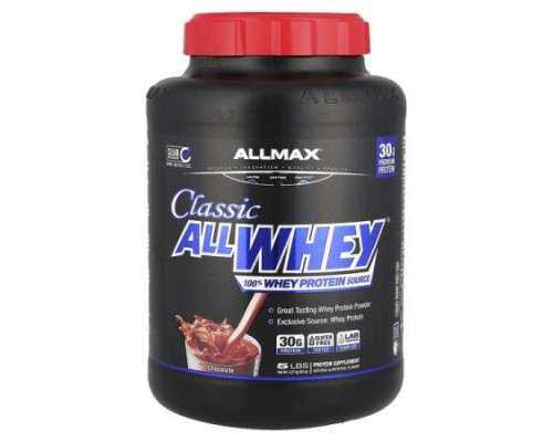 ALLMAX, Classic AllWhey®, 100% Whey Protein, Chocolate, 5 lbs (2.27 kg) ALLMAX, Classic AllWhey®, 100% Whey Protein, Chocolate, 5 lbs (2.27 kg)