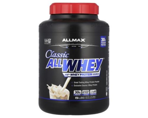 ALLMAX, Classic AllWhey®, 100% Whey Protein, Vanilla, 5 lbs (2.27 kg) ALLMAX, Classic AllWhey®, 100% Whey Protein, Vanilla, 5 lbs (2.27 kg)