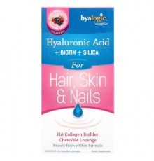 Hyalogic, HA Collagen Builder, Hyaluronic Acid + Biotin +Silica, Mixed Berry, 30 Chewable Lozenges
