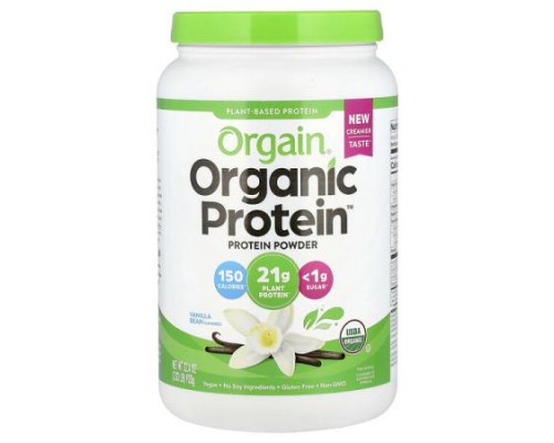 Orgain, Organic Protein™ Powder, Plant Based, Vanilla Bean, 2.03 lb (920 g)