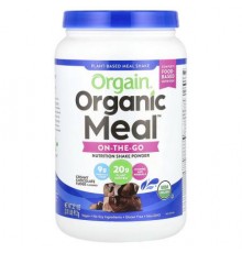 Orgain, Organic Meal™, On-The-Go, Nutrition Plant-Based Shake Powder, Creamy Chocolate Fudge, 2.01 lb (912 g)