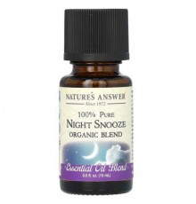 Nature's Answer, 100% Pure Organic Essential Oil Blend, Night Snooze, 0.5 fl oz (15 ml)
