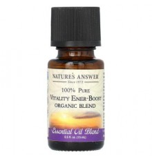 Nature's Answer, 100% Pure Organic Essential Oil Blend, Vitality Ener-Boost, 0.5 fl oz (15 ml)