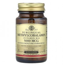 Solgar, Sublingual Methylcobalamin (Vitamin B12), 5,000 mcg, 30 Nuggets