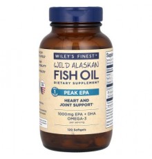 Wiley's Finest, Wild Alaskan Fish Oil, Peak EPA, 120 Softgels
