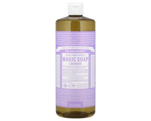 Dr. Bronner's, 18-in-1 Pure-Castile Magic Soap, Lavender, 32 fl oz (946 ml) Dr. Bronner's, 18-in-1 Pure-Castile Magic Soap, Lavender, 32 fl oz (946 ml)