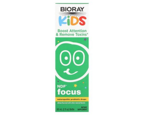 Bioray, Kids, NDF Focus, Naturopathic Probiotic Drops, Citrus, 2 fl oz (60 ml) Bioray, Kids, NDF Focus, Naturopathic Probiotic Drops, Citrus, 2 fl oz (60 ml)
