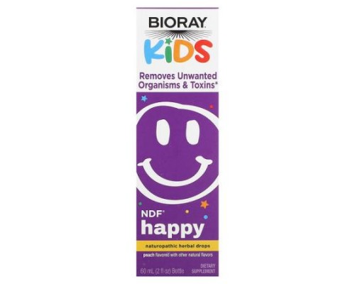 Bioray, Kids, NDF Happy, Peach, 2 fl oz (60 ml) Bioray, Kids, NDF Happy, Peach, 2 fl oz (60 ml)