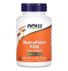 NOW Foods, NutraFlora FOS, Pure Powder, 4 oz (113 g)