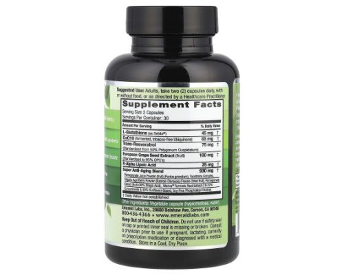 Emerald Laboratories, Anti-Aging Cellular Complex, 60 Vegetable Capsules Emerald Laboratories, Anti-Aging Cellular Complex, 60 Vegetable Capsules