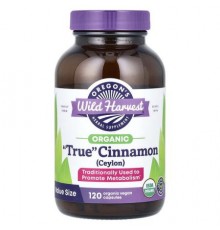 Oregon's Wild Harvest, Organic True Cinnamon, 120 Organic Vegan Capsules (450 mg per Capsule)