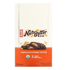 Clif Bar, Organic Nut Butter Bar, Chocolate & Peanut Butter, 12 Bars, 1.76 oz (50 g) Each (Discontinued Item)