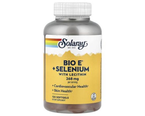 Solaray, Bio E® + Selenium with Lecithin, 120 Softgels