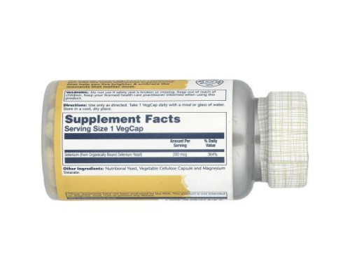Solaray, Selenium, High Potency , 200 mcg, 100 VegCaps Solaray, Selenium, High Potency , 200 mcg, 100 VegCaps