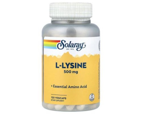 Solaray, L-Lysine, 500 mg, 120 VegCaps Solaray, L-Lysine, 500 mg, 120 VegCaps
